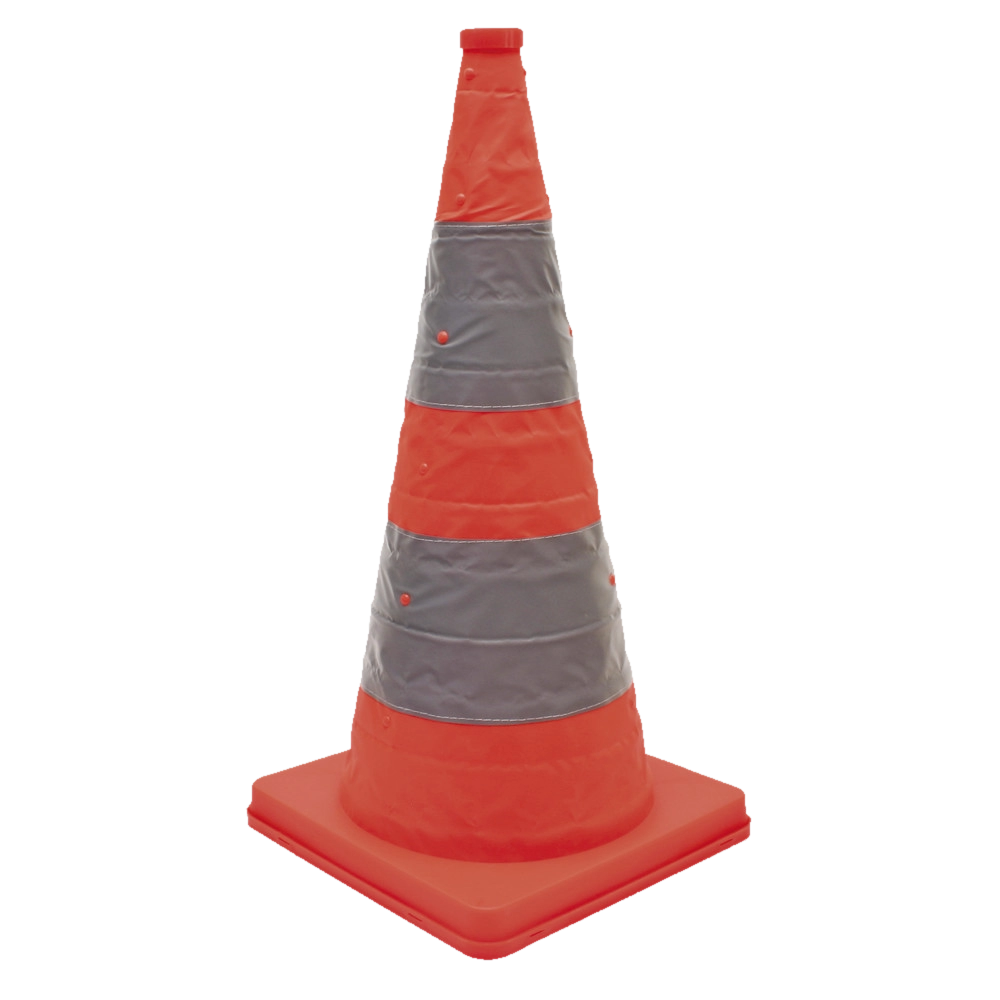 231235 Verkehrsleitkegel 60cm faltbar mit Blinkfunktion.